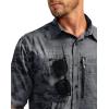imageMens Fishing Shirts with Zipper Pockets UPF 50 Lightweight Cool Short Sleeve Button Down Shirts for Men Casual HikingGrey Camo