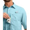 imageMens Fishing Shirts with Zipper Pockets UPF 50 Lightweight Cool Short Sleeve Button Down Shirts for Men Casual HikingGulf Stream