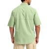 imageMens Fishing Shirts with Zipper Pockets UPF 50 Lightweight Cool Short Sleeve Button Down Shirts for Men Casual HikingLight Green