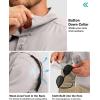 imageMens Fishing Shirts with Zipper Pockets UPF 50 Lightweight Cool Short Sleeve Button Down Shirts for Men Casual HikingLight Khaki