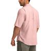 imageMens Fishing Shirts with Zipper Pockets UPF 50 Lightweight Cool Short Sleeve Button Down Shirts for Men Casual HikingLight Pink