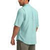 imageMens Fishing Shirts with Zipper Pockets UPF 50 Lightweight Cool Short Sleeve Button Down Shirts for Men Casual HikingMint Green