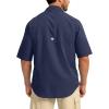 imageMens Fishing Shirts with Zipper Pockets UPF 50 Lightweight Cool Short Sleeve Button Down Shirts for Men Casual HikingNavy