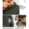 imageMens Fishing Shirts with Zipper Pockets UPF 50 Lightweight Cool Short Sleeve Button Down Shirts for Men Casual HikingOlive