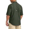 imageMens Fishing Shirts with Zipper Pockets UPF 50 Lightweight Cool Short Sleeve Button Down Shirts for Men Casual HikingOlive