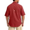 imageMens Fishing Shirts with Zipper Pockets UPF 50 Lightweight Cool Short Sleeve Button Down Shirts for Men Casual HikingRed
