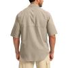 imageMens Fishing Shirts with Zipper Pockets UPF 50 Lightweight Cool Short Sleeve Button Down Shirts for Men Casual HikingSage Green