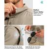 imageMens Fishing Shirts with Zipper Pockets UPF 50 Lightweight Cool Short Sleeve Button Down Shirts for Men Casual HikingSage Green