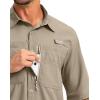 imageMens Fishing Shirts with Zipper Pockets UPF 50 Lightweight Cool Short Sleeve Button Down Shirts for Men Casual HikingSage Green