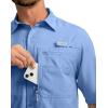 imageMens Fishing Shirts with Zipper Pockets UPF 50 Lightweight Cool Short Sleeve Button Down Shirts for Men Casual HikingSail