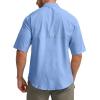 imageMens Fishing Shirts with Zipper Pockets UPF 50 Lightweight Cool Short Sleeve Button Down Shirts for Men Casual HikingSail