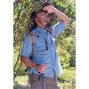 imageMens Fishing Shirts with Zipper Pockets UPF 50 Lightweight Cool Short Sleeve Button Down Shirts for Men Casual HikingSail