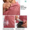 imageMens Fishing Shirts with Zipper Pockets UPF 50 Lightweight Cool Short Sleeve Button Down Shirts for Men Casual HikingSorbet