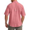 imageMens Fishing Shirts with Zipper Pockets UPF 50 Lightweight Cool Short Sleeve Button Down Shirts for Men Casual HikingSorbet