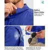 imageMens Fishing Shirts with Zipper Pockets UPF 50 Lightweight Cool Short Sleeve Button Down Shirts for Men Casual HikingVivid Blue