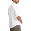 imageMens Fishing Shirts with Zipper Pockets UPF 50 Lightweight Cool Short Sleeve Button Down Shirts for Men Casual HikingWhite