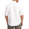 imageMens Fishing Shirts with Zipper Pockets UPF 50 Lightweight Cool Short Sleeve Button Down Shirts for Men Casual HikingWhite