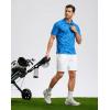 imageMens Golf Shirt Short Sleeve Dry Fit Polo Moisture Wicking Print Collared Golf Shirts for Men Casual LightweightBlue Sea Wave