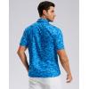 imageMens Golf Shirt Short Sleeve Dry Fit Polo Moisture Wicking Print Collared Golf Shirts for Men Casual LightweightBlue Sea Wave
