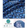 imageMens Golf Shirt Short Sleeve Dry Fit Polo Moisture Wicking Print Collared Golf Shirts for Men Casual LightweightBluefloral