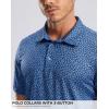 imageMens Golf Shirt Short Sleeve Dry Fit Polo Moisture Wicking Print Collared Golf Shirts for Men Casual LightweightBluefloral