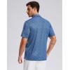imageMens Golf Shirt Short Sleeve Dry Fit Polo Moisture Wicking Print Collared Golf Shirts for Men Casual LightweightBluefloral