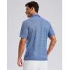 imageMens Golf Shirt Short Sleeve Dry Fit Polo Moisture Wicking Print Collared Golf Shirts for Men Casual LightweightBluewhiteflag