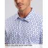 imageMens Golf Shirt Short Sleeve Dry Fit Polo Moisture Wicking Print Collared Golf Shirts for Men Casual LightweightCirclegeometric