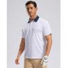 imageMens Golf Shirt Short Sleeve Dry Fit Polo Moisture Wicking Print Collared Golf Shirts for Men Casual LightweightGolf Clubs White