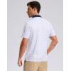 imageMens Golf Shirt Short Sleeve Dry Fit Polo Moisture Wicking Print Collared Golf Shirts for Men Casual LightweightGolf Clubs White