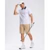 imageMens Golf Shirt Short Sleeve Dry Fit Polo Moisture Wicking Print Collared Golf Shirts for Men Casual LightweightGolf Clubs White