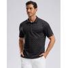 imageMens Golf Shirt Short Sleeve Dry Fit Polo Moisture Wicking Print Collared Golf Shirts for Men Casual LightweightGolfclubsblack