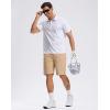 imageMens Golf Shirt Short Sleeve Dry Fit Polo Moisture Wicking Print Collared Golf Shirts for Men Casual LightweightGrey Sea Wave