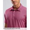 imageMens Golf Shirt Short Sleeve Dry Fit Polo Moisture Wicking Print Collared Golf Shirts for Men Casual LightweightPink Flowers