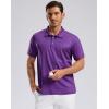imageMens Golf Shirt Short Sleeve Dry Fit Polo Moisture Wicking Print Collared Golf Shirts for Men Casual LightweightRosepinkoxhead