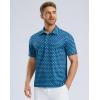imageMens Golf Shirt Short Sleeve Dry Fit Polo Moisture Wicking Print Collared Golf Shirts for Men Casual LightweightTibetanclover