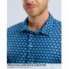 imageMens Golf Shirt Short Sleeve Dry Fit Polo Moisture Wicking Print Collared Golf Shirts for Men Casual LightweightTibetanclover