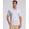 imageMens Golf Shirt Short Sleeve Dry Fit Polo Moisture Wicking Print Collared Golf Shirts for Men Casual LightweightTriangulargeometry