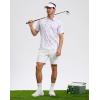 imageMens Golf Shirt Short Sleeve Dry Fit Polo Moisture Wicking Print Collared Golf Shirts for Men Casual LightweightWhite Colored Dots