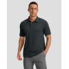 imageMens Golf Shirts Dry Fit Moisture Wicking Performance Short Sleeve Collared Polo Shirts for Casual Athletic BusinessAdark Grey