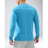 imageMens Sun Protection Long Sleeve Shirts UPF 50 Rash Guard for Men SPF UV Fishing Hiking Running Workout Athletic ShirtBlue