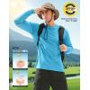 imageMens Sun Protection Long Sleeve Shirts UPF 50 Rash Guard for Men SPF UV Fishing Hiking Running Workout Athletic ShirtBlue