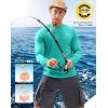 imageMens Sun Protection Long Sleeve Shirts UPF 50 Rash Guard for Men SPF UV Fishing Hiking Running Workout Athletic ShirtBright Green