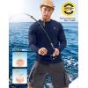 imageMens Sun Protection Long Sleeve Shirts UPF 50 Rash Guard for Men SPF UV Fishing Hiking Running Workout Athletic ShirtDark Blue