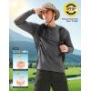 imageMens Sun Protection Long Sleeve Shirts UPF 50 Rash Guard for Men SPF UV Fishing Hiking Running Workout Athletic ShirtDark Grey