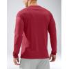 imageMens Sun Protection Long Sleeve Shirts UPF 50 Rash Guard for Men SPF UV Fishing Hiking Running Workout Athletic ShirtDark Red