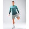 imageMens Sun Protection Long Sleeve Shirts UPF 50 Rash Guard for Men SPF UV Fishing Hiking Running Workout Athletic ShirtGradient Green Grey