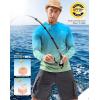 imageMens Sun Protection Long Sleeve Shirts UPF 50 Rash Guard for Men SPF UV Fishing Hiking Running Workout Athletic ShirtGradient Green Yellow