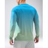 imageMens Sun Protection Long Sleeve Shirts UPF 50 Rash Guard for Men SPF UV Fishing Hiking Running Workout Athletic ShirtGradient Green Yellow