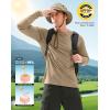 imageMens Sun Protection Long Sleeve Shirts UPF 50 Rash Guard for Men SPF UV Fishing Hiking Running Workout Athletic ShirtKhaki